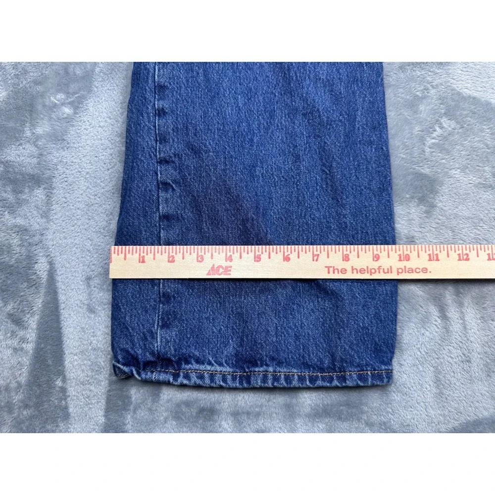 Levis 501 Original Fit Mens Blue Denim Straight Leg Button Fly Jeans 44x32